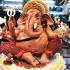 LARGE BRONZE STATUE GENESHA ELEPHANT GOD SUCCESSFUL AMULET THAI RICHLY LP KEY WAT SRILAMYOG 8 ARMS PAINT EDITION BE2555