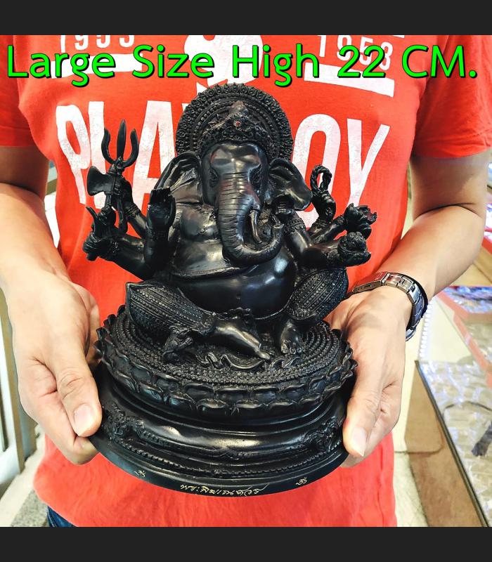 Large Statue Genesha Elephant Successful Lp Key 8hand Be2555 Thai Amulet #16216