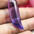 Leklai Kraw Naga Eye Wealth Stone Fang Crystal Somporn Purple Thai Amulet #16217