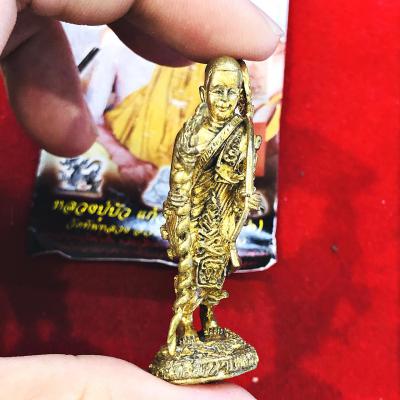 WALKING SAINT RICHLY GOD MONEY DEITY MINIATURE THAI AMULET LP BOUE BE2555