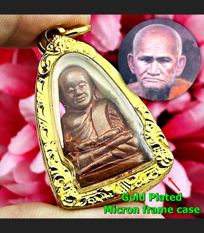 Copper Wealth Lp Ngern Watbangkan Smile Happy Kongtoon Be2553 Thai Amulet #16260