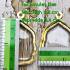 EMPTY STENCIL METAL FRAME CASE THAI AMULET GOLD 24K MICRON COLORED 4.2CM