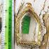 Large Empty Metal Frame Case Micron 24k Gold Khunpaen Yai 5cm Thai Amulet #16288