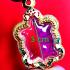 BLANK EMPTY FRAME CASE THAI AMULET GOLD24K PLATED MICRON TURTLE SMALL 3CM