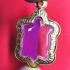 BLANK EMPTY FRAME CASE THAI AMULET GOLD24K PLATED MICRON TURTLE SMALL 3CM