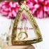 Empty Frame Blank Case 24k Gold Micron Triangle Nangpaya 3.5cm Thai Amulet 16310