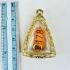 Empty Frame Blank Case 24k Gold Micron Triangle Nangpaya 3.5cm Thai Amulet 16310 Empty Frame Blank Case 24k Gold Micron Triangle Nangpaya 3.5cm Thai Amulet 16310