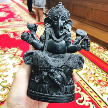 LARGE BUCHA PIKANET ELEPHANT DEITY GOD 4 HAND STATUE LEKLAI DUST LUCKY SUCCESSFUL FORTUNE LP SOMPORN