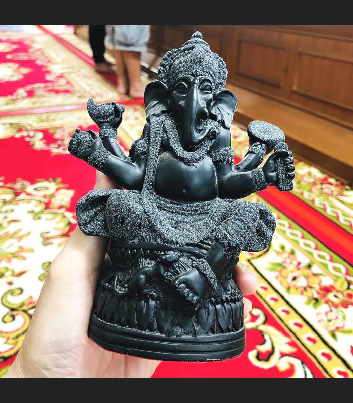 LARGE BUCHA PIKANET ELEPHANT DEITY GOD 4 HAND STATUE LEKLAI DUST LUCKY SUCCESSFUL FORTUNE LP SOMPORN