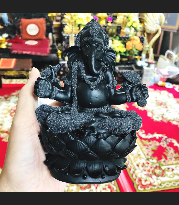 LARGE BUCHA PIKANET ELEPHANT DEITY GOD 4 HAND STATUE LEKLAI DUST LUCKY SUCCESSFUL FORTUNE LP SOMPORN