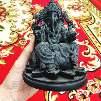 LARGE BUCHA PIKANET ELEPHANT DEITY GOD 4 HAND STATUE LEKLAI DUST LUCKY SUCCESSFUL FORTUNE LP SOMPORN