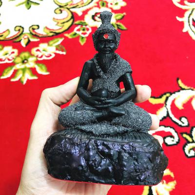 LARGE BUCHA LERSRI HERMIT STATUE LEKLAI POWDER ROBE LUCKY GOOD FORTUNE PREVEN BAD THING THAI AMULET LP SOMPORN
