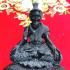 LARGE BUCHA LERSRI HERMIT STATUE LEKLAI POWDER ROBE LUCKY GOOD FORTUNE PREVEN BAD THING THAI AMULET LP SOMPORN