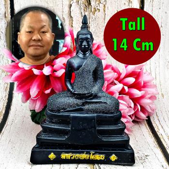 Large Buddha Statue Leklai Dust Meditation Soton Lucky Fortune Lp Somporn #16319