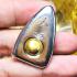 LEKLAI SILVER MERCURY THAI AMULET MONK TUAD MEDITATION LP SOMPORN EMBED YELLOW IMMORTAL