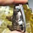 LEKLAI SILVER MERCURY THAI AMULET MONK TUAD MEDITATION LP SOMPORN EMBED YELLOW IMMORTAL