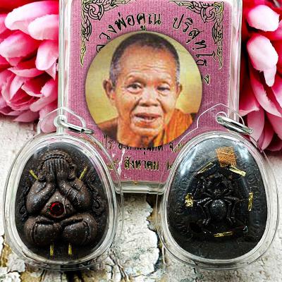 Pidta Spider Close Eye 9Golden Takrut Koon Lucky Magic Wealth Thai Amulet #16327
