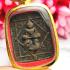 LUCK FORTUNE BUDDHA CHICKEN RIDER ASHES PONGPRAI THAI AMULET LP SIN BE2563 BLACK MATERIAL BEHIND GEMS