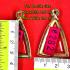 Empty Frame Case 24k Gold Micron Triangle Nangpaya 3.5cm Color Thai Amulet 16344