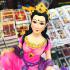 Wealth Rich Statue Lady Nine Tail Fox Kumiho Kitsune Thai Amulet Neramit #16359 Pink