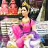 Wealth Rich Statue Lady Nine Tail Fox Kumiho Kitsune Thai Amulet Neramit #16359 Pink