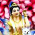Beckon Lady Statue Nine 9 Tail Fox Kumiho Lp Neramit 9cm Blue Thai Amulet #16363