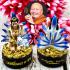 Beckon Lady Statue Nine 9 Tail Fox Kumiho Lp Neramit 9cm Blue Thai Amulet #16363