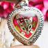 BEAUTIFUL LOCKET PHOTO SEXY LADY NINE 9TAIL FOX HEART KUMIHO KITSUNE THAI AMULET LP NERAMIT BE2560 SILVERY MICRON DIAMOND FRAME CASE