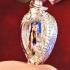 BEAUTIFUL LOCKET PHOTO SEXY LADY NINE 9TAIL FOX HEART KUMIHO KITSUNE THAI AMULET LP NERAMIT BE2560 SILVERY MICRON DIAMOND FRAME CASE