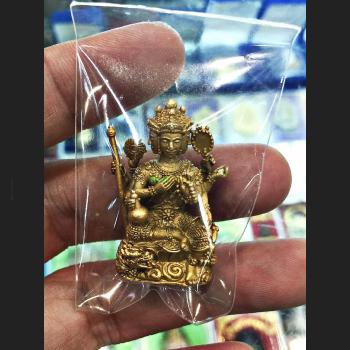 Miniature Masschant Phom Four 4 Face Deity Watkawjamfa Dragon Thai Amulet #16397