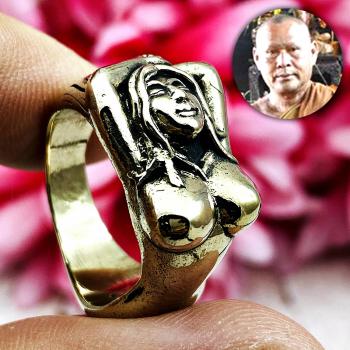 Charming Ring Sexy Lust Love Orgasm Somchay WatDankwen Sz8-10 Thai Amulet #16401