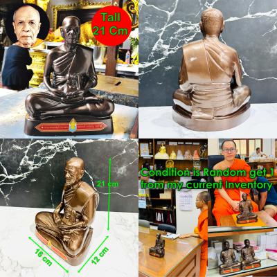 Large Bronze Monk Statue Meditation Lucky Sod Watpaknam Be2550 Thai Amulet 16418