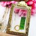 Empty Frame Case Gold Micron 24k Stencil Rectangle Somdej 4cm Thai Amulet #16430