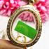 BLANK EMPTY METAL FRAME CASE THAI AMULET GOLD MICRON 24K DIAMOND GEM PIDTA 3.5CM