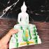 Large Buddha Bucha Soton Statue Marble Fiber Glass Mass Chant Thai Amulet #16439