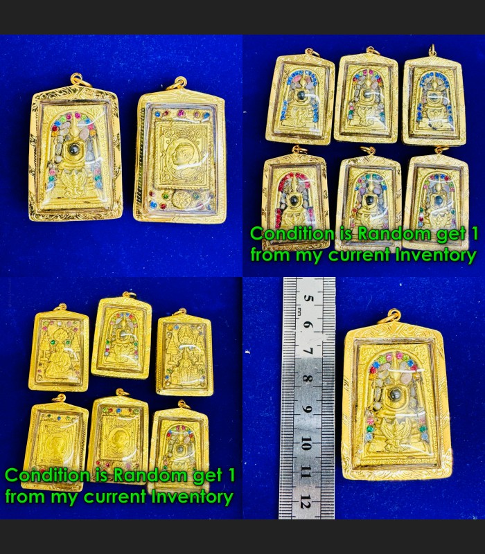 Ancient Golden Leaf Somdej Toh WatPhraKaew Leklai Wealth Magic Thai Amulet 16448 Ancient Golden Leaf Somdej Toh WatPhraKaew Leklai Wealth Magic Thai Amulet 16448