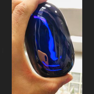 JUMBO LARGE NAGA EYE HEALING LUCKY RIVER CAVE THAI AMULET GEM STONE LEKLAI CRYSTAL DEITY BLESSED OVAL SHAPE DARK PURPLE