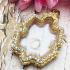 BLANK EMPTY METAL FRAME CASE THAI AMULET GOLD MICRON 24K DIAMOND GEM TURTLE 4.5CM