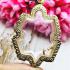 BLANK EMPTY METAL FRAME CASE THAI AMULET GOLD MICRON 24K DIAMOND GEM TURTLE 4.5CM