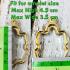 BLANK EMPTY METAL FRAME CASE THAI AMULET GOLD MICRON 24K DIAMOND GEM TURTLE 4.5CM