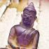 Ancient Buddha Leklai Naga Eye Healing Stone Purple Crystal Thai Amulet #16458