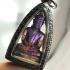 ANCIENT BUDDHA LEKLAI NAGA EYE GEM CRYSTAL HEALING STONE THAI AMULET PURPLE KRU-HODD