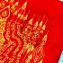 Red Cloth Flag Puseir Lersri Tiger Face Protect Kalong Be2550 Thai Amulet #16473