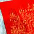 Red Cloth Flag Puseir Lersri Tiger Face Protect Kalong Be2550 Thai Amulet #16473