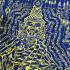 Flag Cloth Kalong Blue Be2550 Lersri Tiger Protection Guardian Thai Amulet 16475