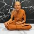 Lifelike Wax Fine Art Monk Statue Lp Moon Watbanjan Meditation Thai Amulet 16487