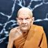Lifelike Wax Fine Art Monk Statue Lp Moon Watbanjan Meditation Thai Amulet 16487