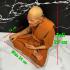 Lifelike Wax Fine Art Monk Statue Lp Moon Watbanjan Meditation Thai Amulet 16487