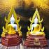 Large Buddha Fiberglass Statue Peaceful Deity Chinnaraj 30cm Thai Amulet #16492