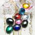 Mix 9pcs Naga Eye Leklai Magic Lucky Gem Stone Egg Oval Stupa Thai Amulet #16505